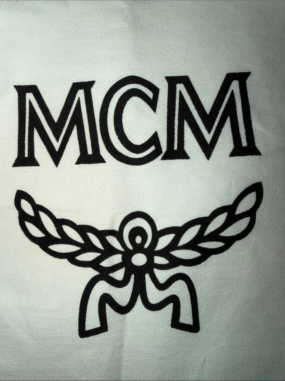 MCM White Drawstring Logo Dust Bag - Picture 4 of 6